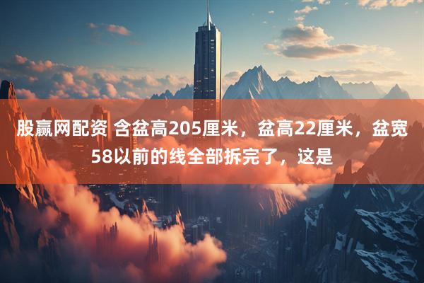 股赢网配资 含盆高205厘米，盆高22厘米，盆宽58以前的线全部拆完了，这是