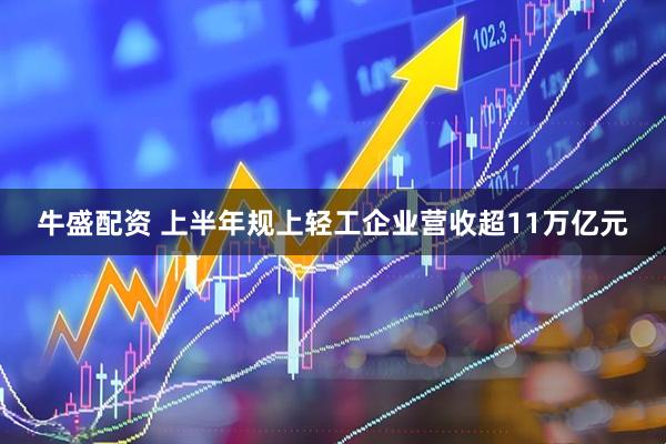 牛盛配资 上半年规上轻工企业营收超11万亿元